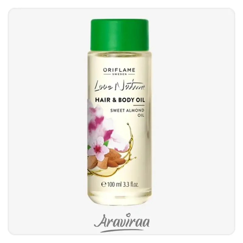 Love Nature Hair Body Oil Sweet Almond Oil 38907 | فروشگاه اینترنتی آراویرا
